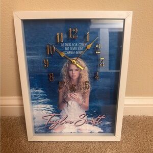 Taylor Swift Debut Lake Wall Clock with Gold Accents